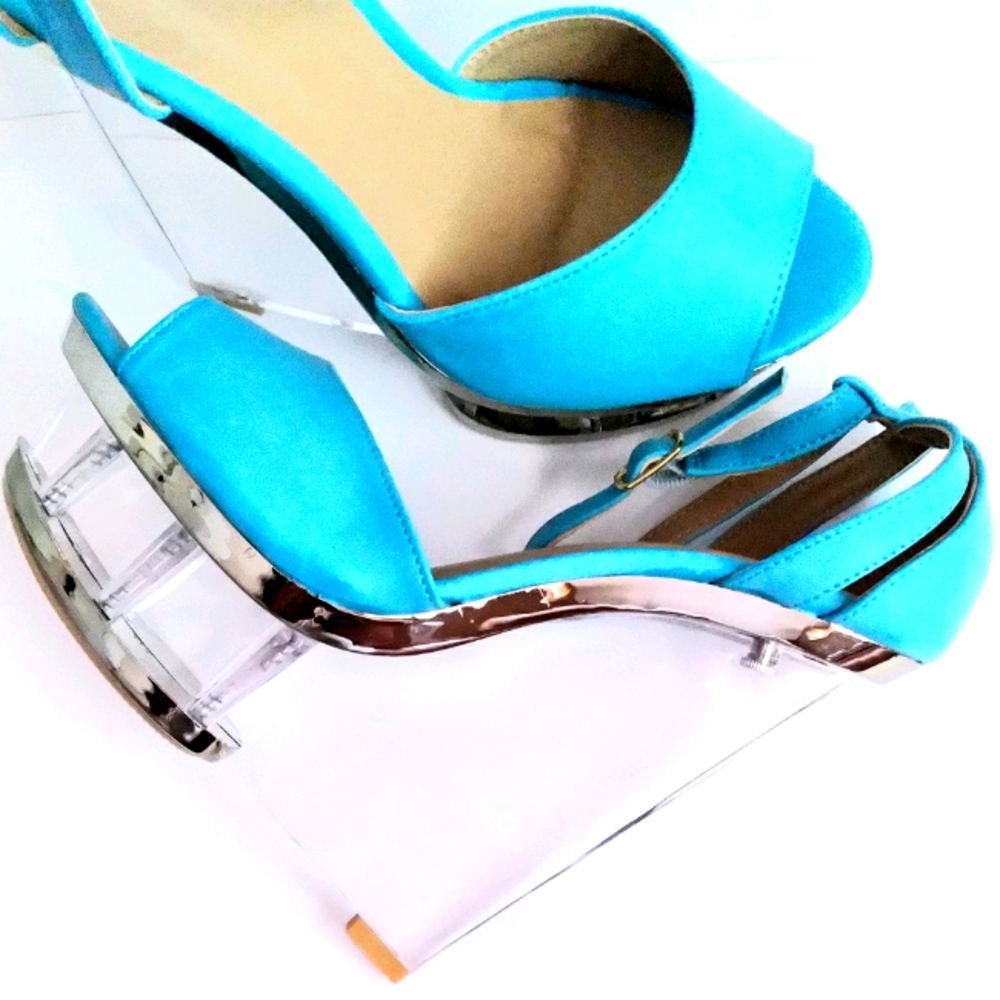 Blue Lucite Wedge